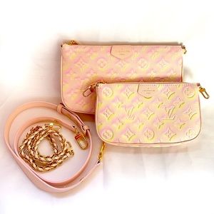 Louis Vuitton Limited Edition Summer Stardust Multi Pochette Accessories Pink
